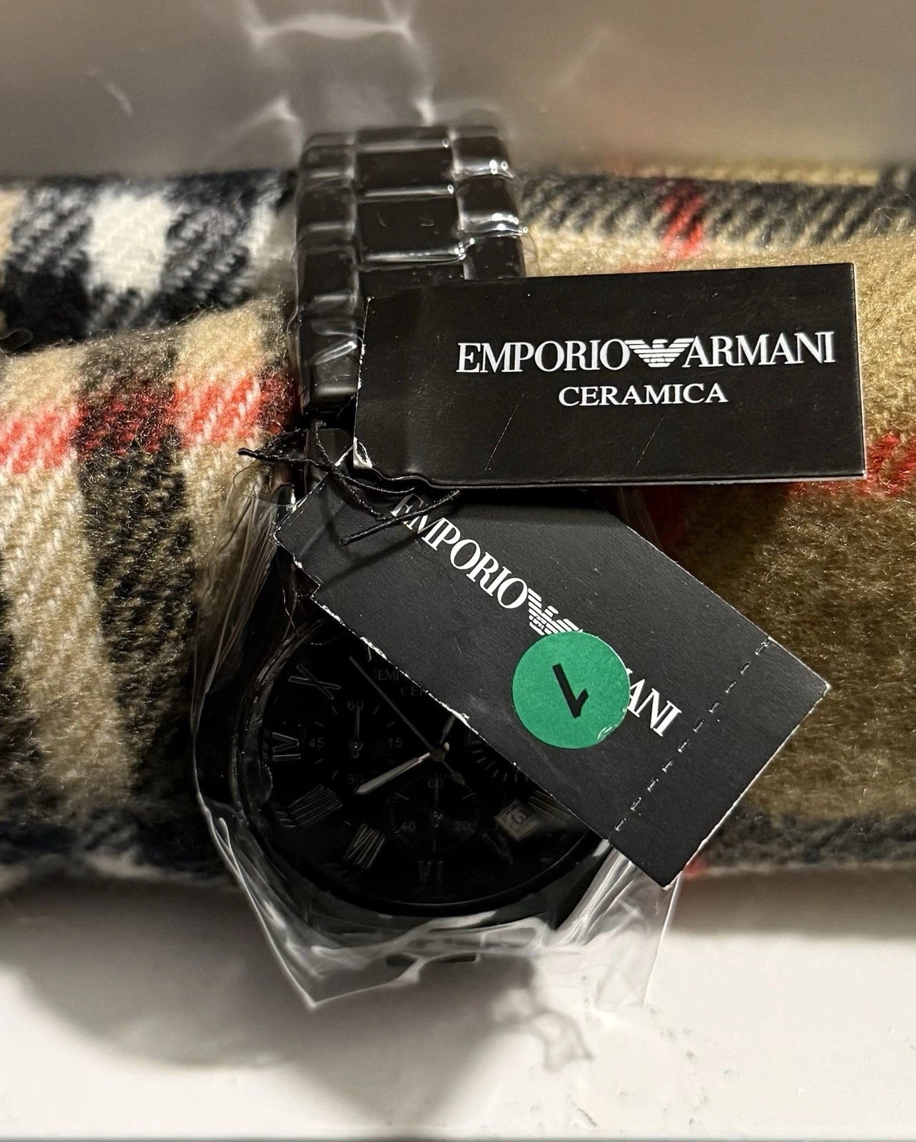 Emporio Armani Ceramica Men's Chronograph Quartz Watch with Date AR-1400