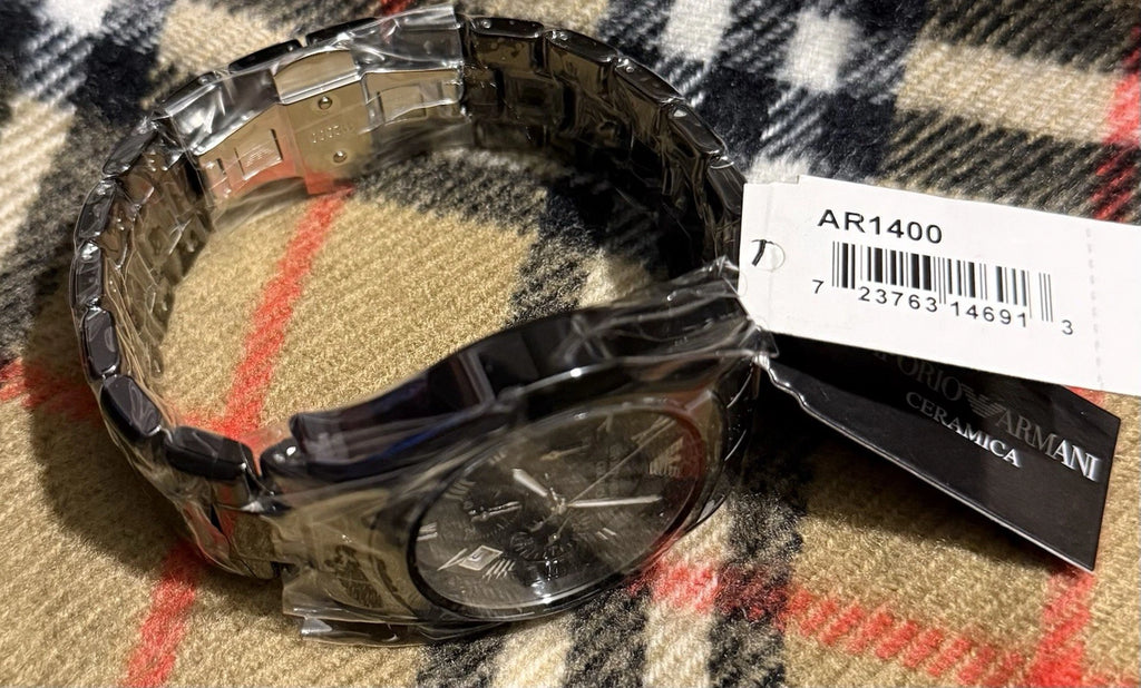 Emporio Armani Ceramica Herren Chronograph Quarzuhr mit Datum AR-1400
