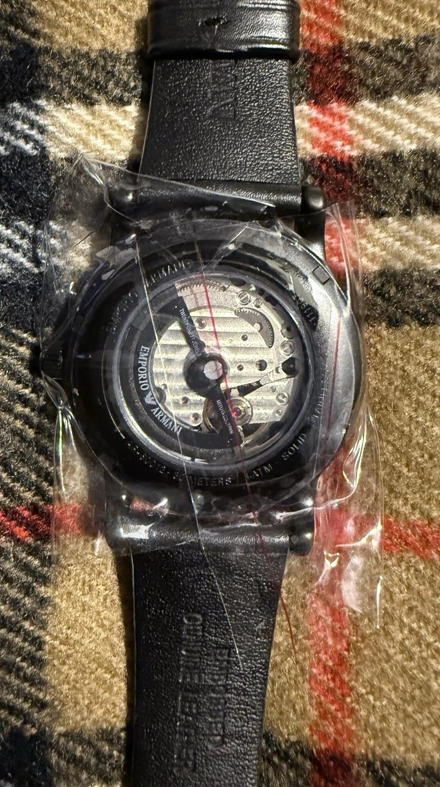 Emporio Armani Herrenuhr Meccanico AR60012 Lederarmband NEU mit Etikett