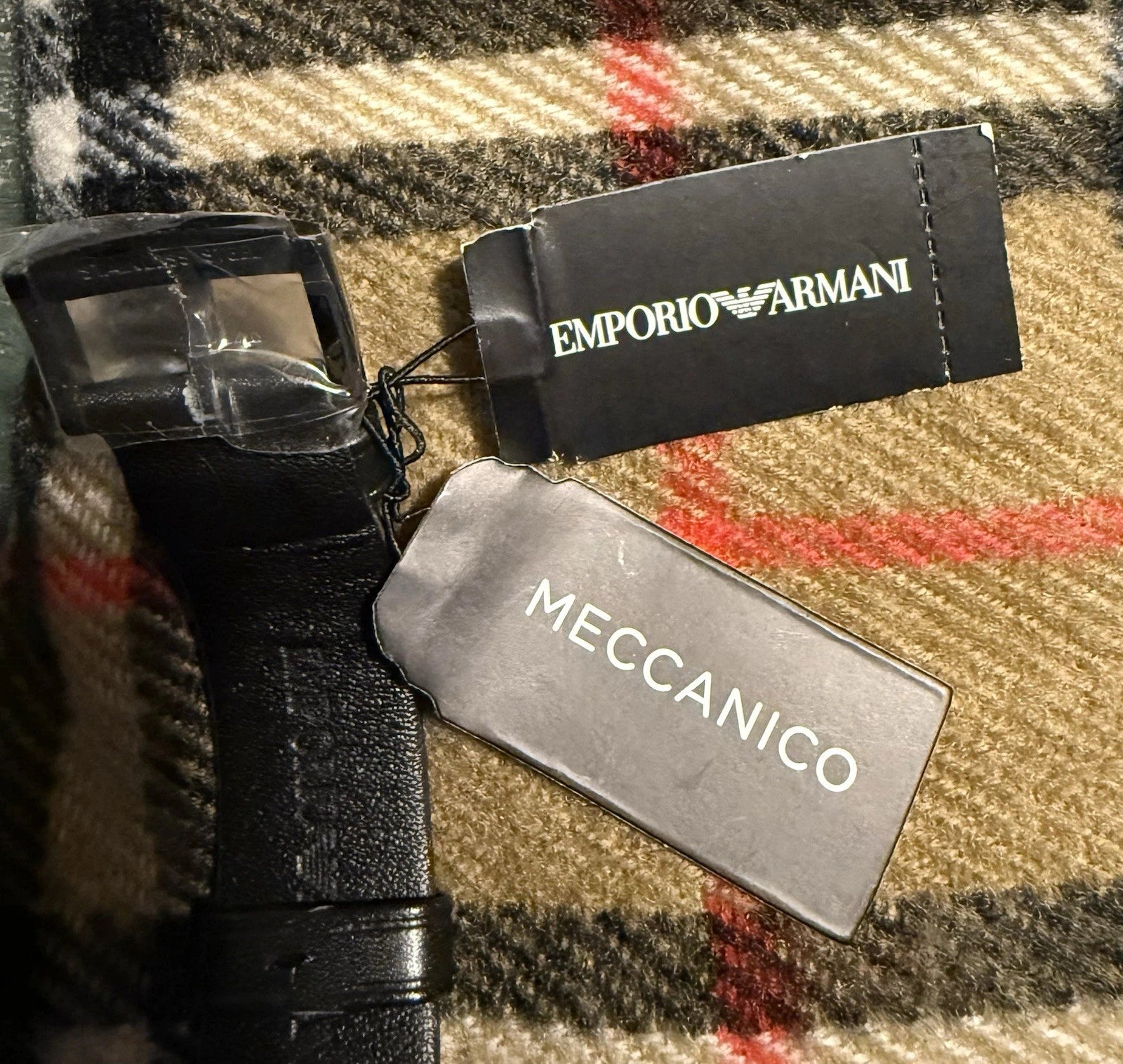 Emporio Armani Men’s Meccanico AR60012 Watch Leather Strap BNWT